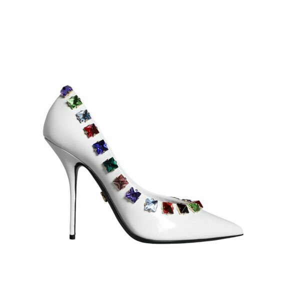 Dolce & Gabbana Shoes - Dolce & Gabbana Gemstone Pumps PointedToe Heels Women White